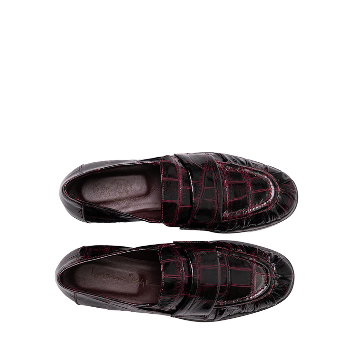 Lorena Paggi Bordeaux Leather Loafers
