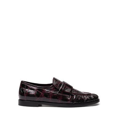 Lorena Paggi Bordeaux Leather Loafers