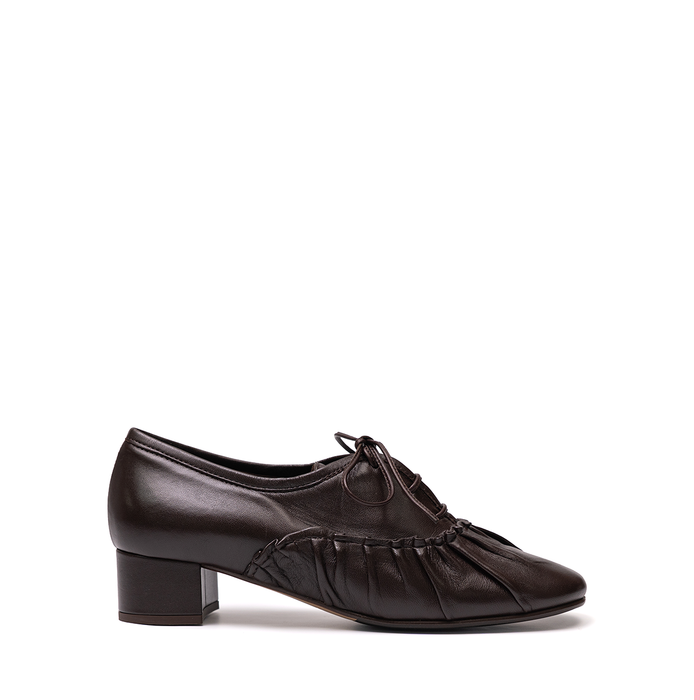 Lorena Paggi Chestnut Brown Leather Lace-ups