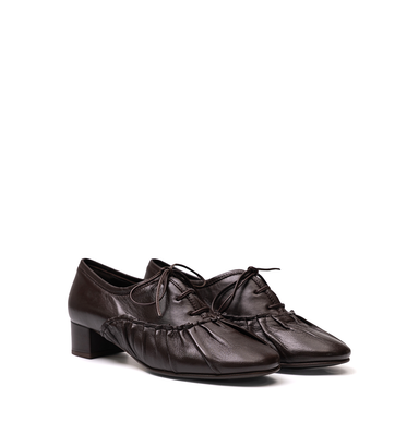 Lorena Paggi Chestnut Brown Leather Lace-ups