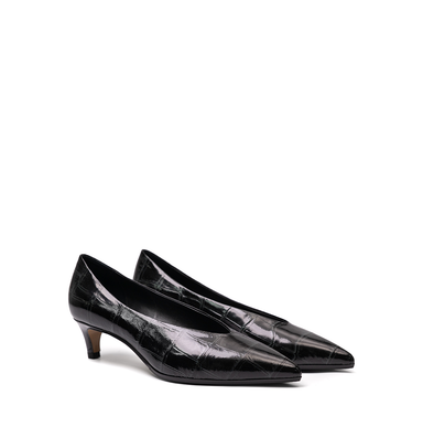 Lorena Paggi Dark Green Leather Flats