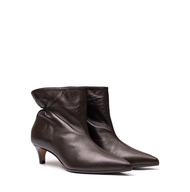 Lorena Paggi Chestnut Brown Leather Ankle Boots