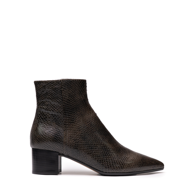 Lorena Paggi Python Print Leather Ankle Boots