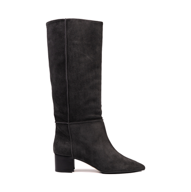 Lorena Paggi Dark Grey Suede Tall Boots - DOLITA