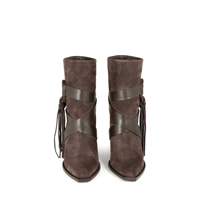 Vic Matie Brown Suede Ankle Boots