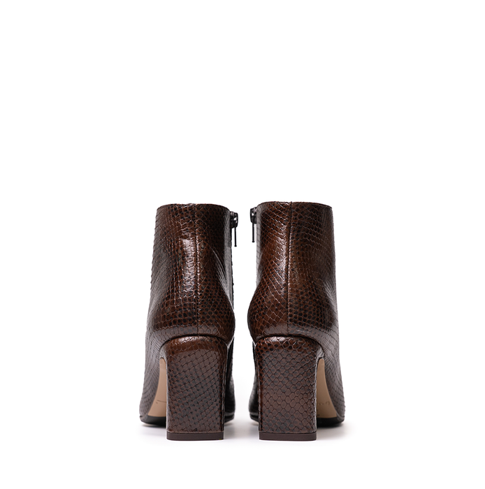 Lorena Paggi Snake Print Leather Ankle Boots