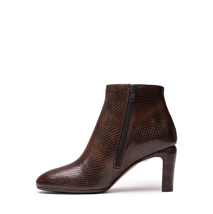 Lorena Paggi Snake Print Leather Ankle Boots
