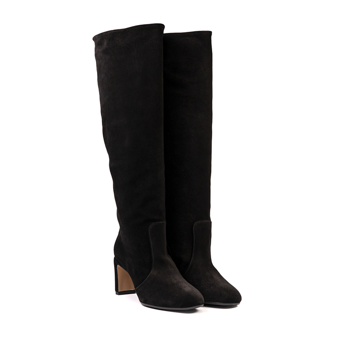 Lorena Paggi Black Suede Tall Boots