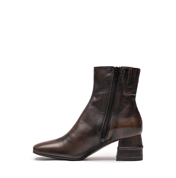 Lorena Paggi Dark Brown Leather Ankle Boots