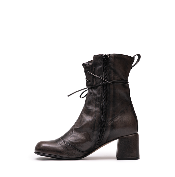 Lorena Paggi Dark Brown Leather Ankle Boots