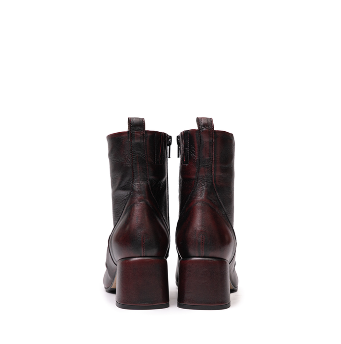Lorena Paggi Burgundy Leather Ankle Boots