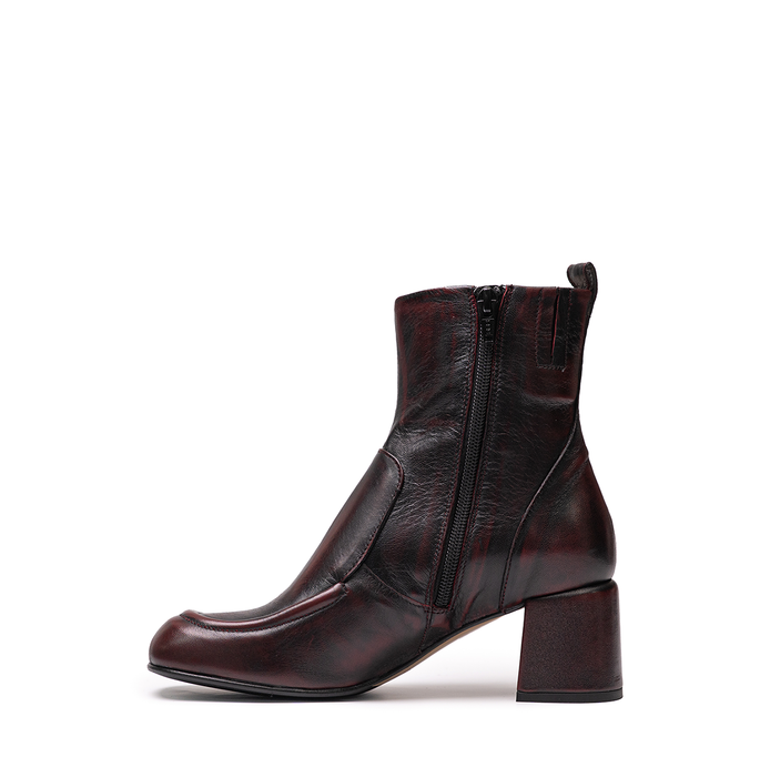 Lorena Paggi Burgundy Leather Ankle Boots