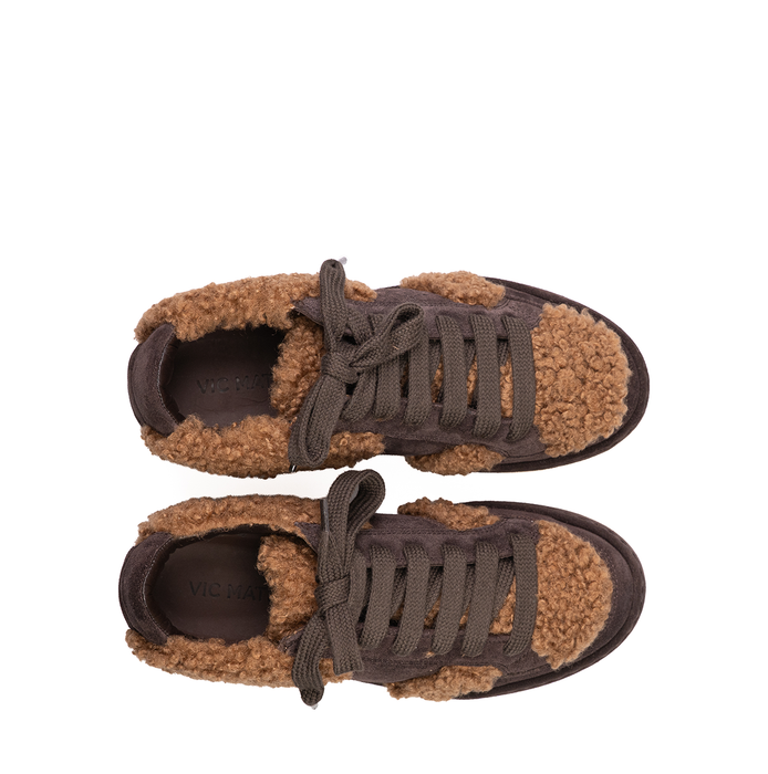 Vic Matie Dark Brown Suede Sneakers