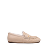 Vittorio Virgili Beige Leather Loafers