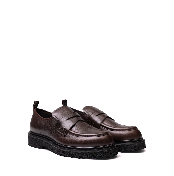 Guglielmo Rotta Kai Brown Leather Loafers