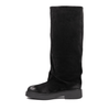 Vittorio Virgili Black Suede Tall Boots