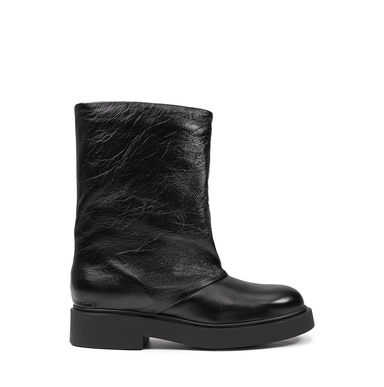 Vittorio Virgili Black Leather Ankle Boots
