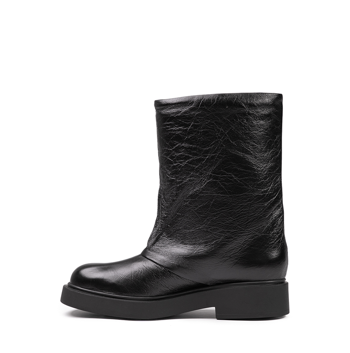 Vittorio Virgili Black Leather Ankle Boots