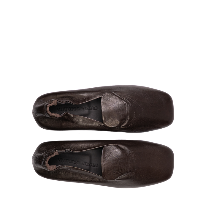 Vittorio Virgili Dark Brown Leather Loafers