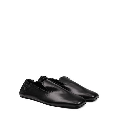 Vittorio Virgili Black Leather Loafers