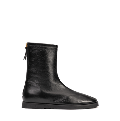 Vittorio Virgili Black Leather Ankle Boots