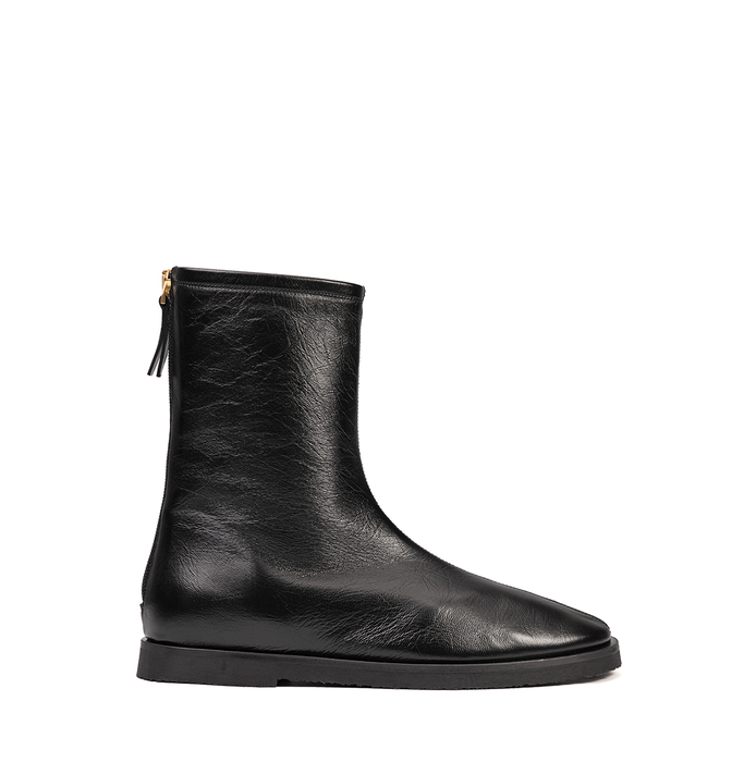 Vittorio Virgili Black Leather Ankle Boots