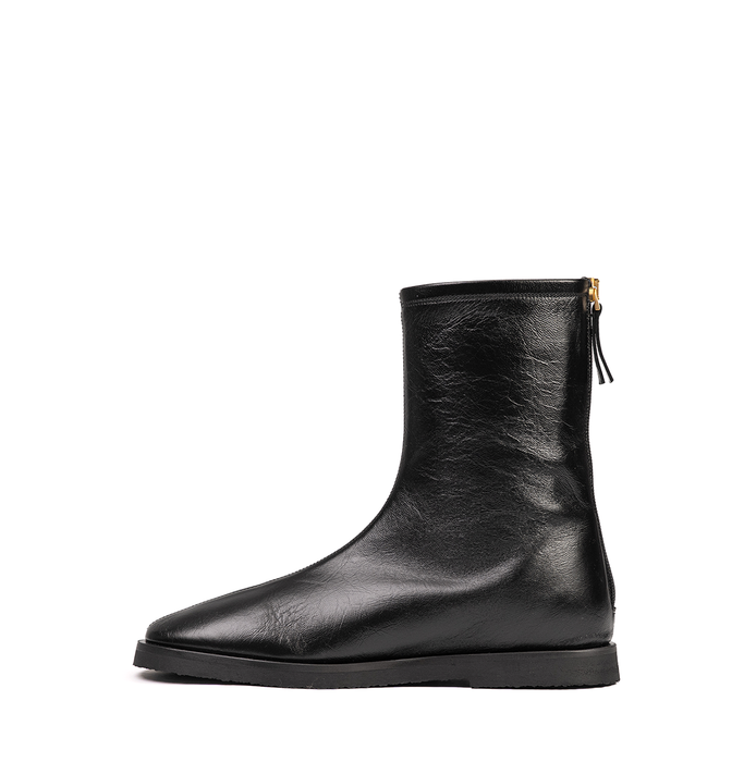 Vittorio Virgili Black Leather Ankle Boots