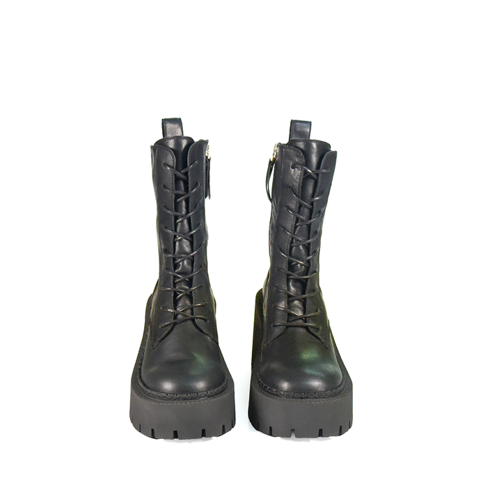 Vic Matie Black Leather Ankle Boots