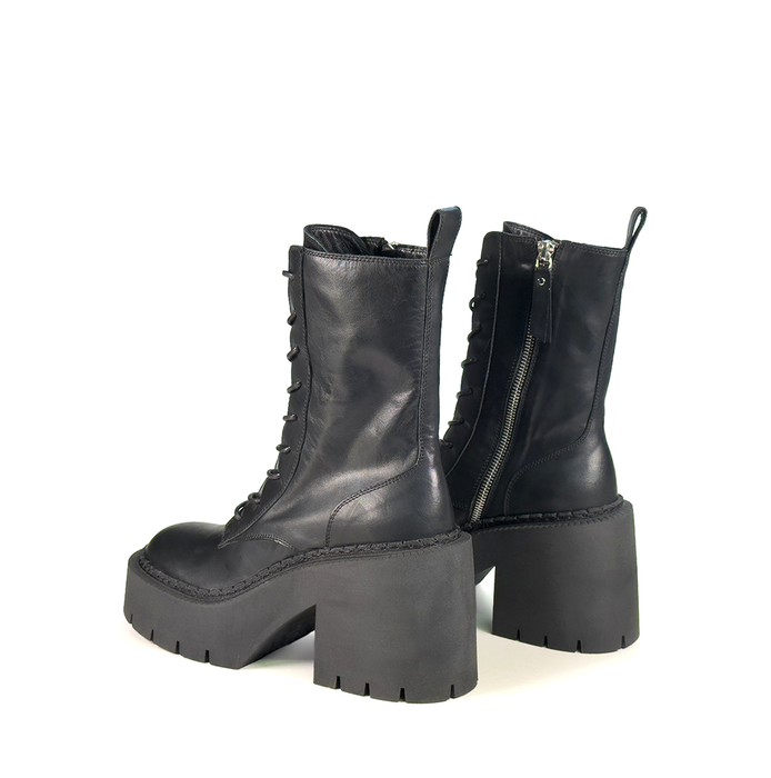 Vic Matie Black Leather Ankle Boots