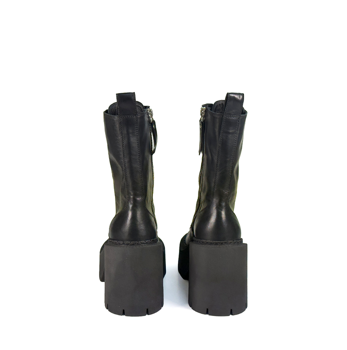 Vic Matie Black Leather Ankle Boots