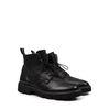 Moma Black Leather Ankle Boots