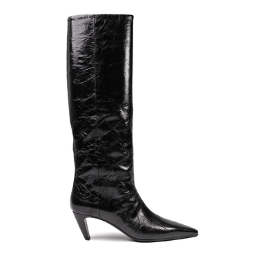 Premiata Black Leather Tall Boots