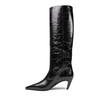 Premiata Black Leather Tall Boots