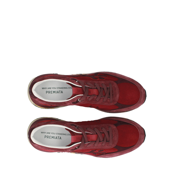 Premiata Moerun Burgundy Suede Sneakers
