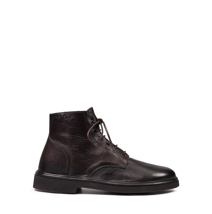 Alexander Hotto Dark Brown Leather Ankle Boots