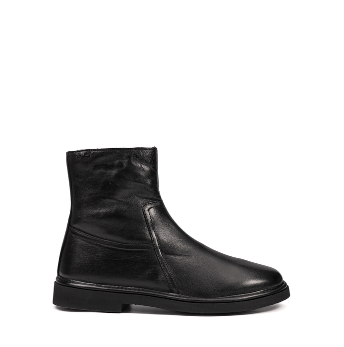 Alexander Hotto Black Leather Ankle Boots