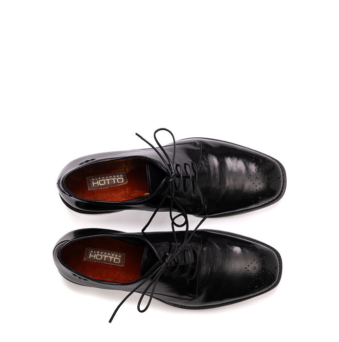 Alexander Hotto Black Leather Lace-ups - DOLITA