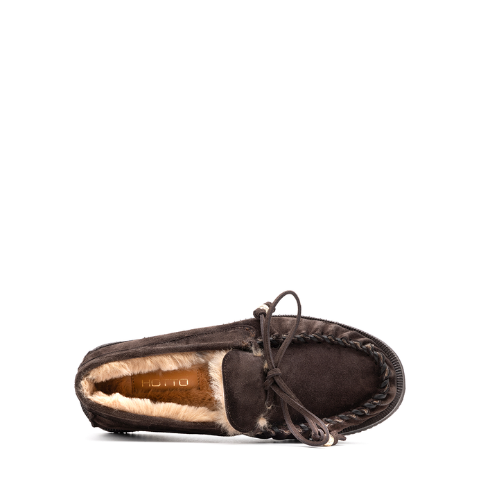 Alexander Hotto Dark Brown Suede Loafers