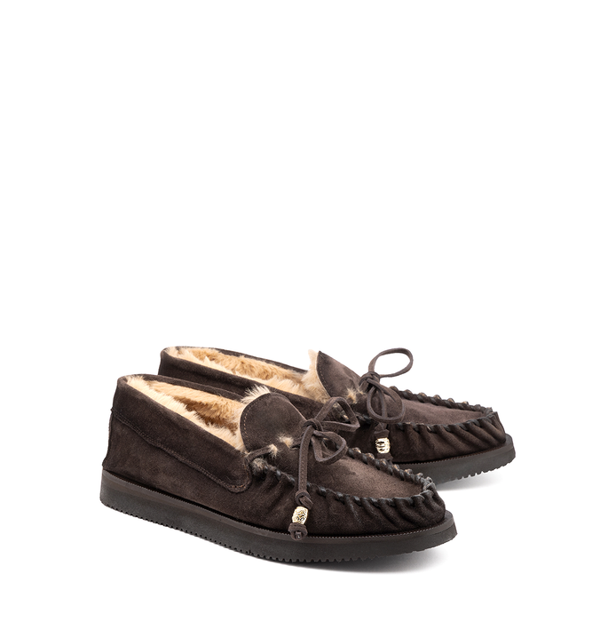 Alexander Hotto Dark Brown Suede Loafers