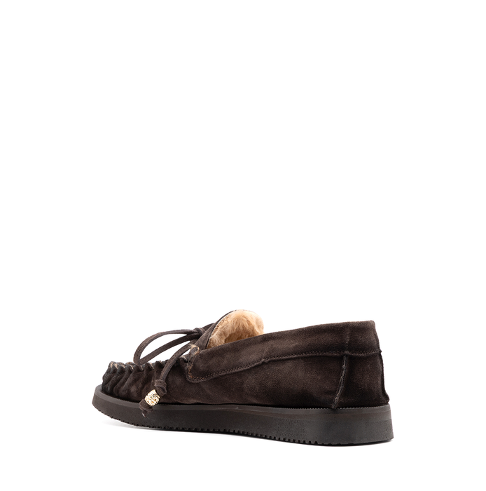 Alexander Hotto Dark Brown Suede Loafers