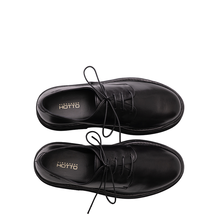 Alexander Hotto Black Leather Lace-ups