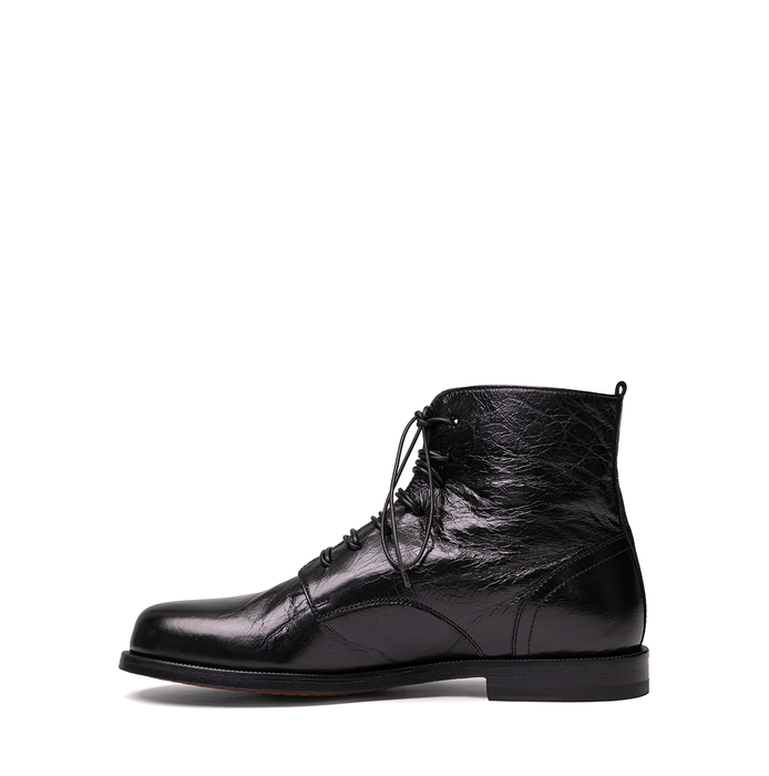 Alexander Hotto Black Leather Ankle Boots - DOLITA