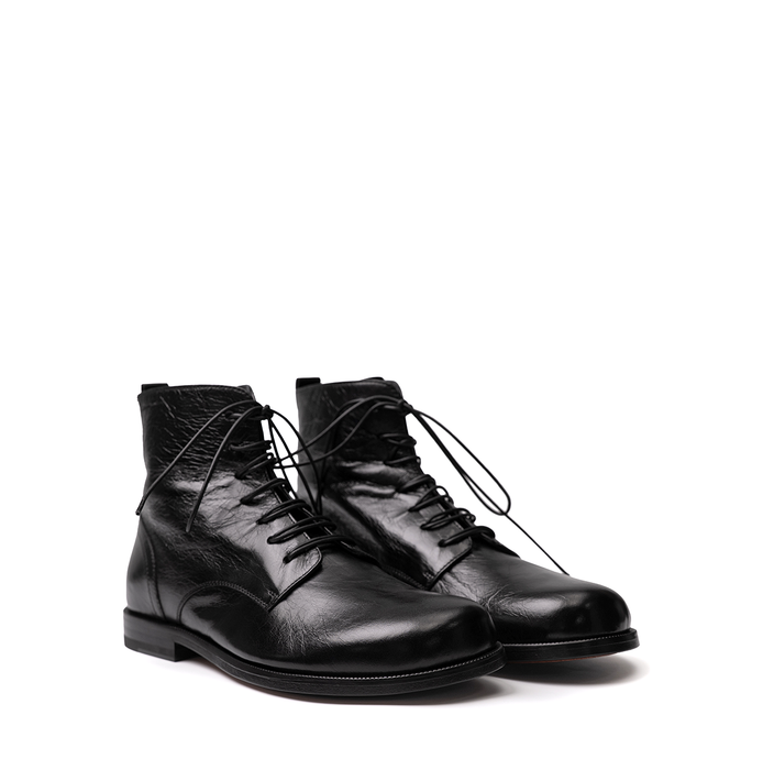 Alexander Hotto Black Leather Ankle Boots - DOLITA