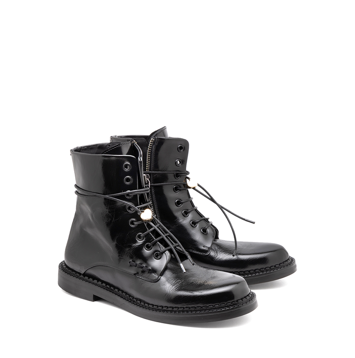 Alexander Hotto Black Leather Ankle Boots