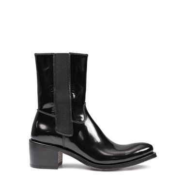 Premiata Black Leather Ankle Boots
