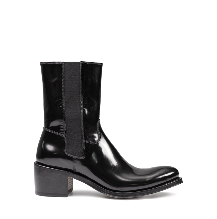 Premiata Black Leather Ankle Boots