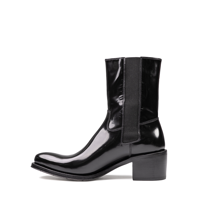 Premiata Black Leather Ankle Boots