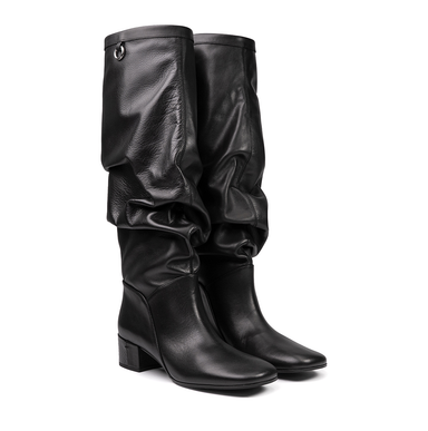 Premiata Black Leather Tall Boots