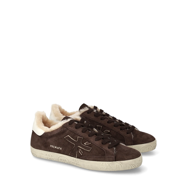 Premiata Stevend Brown Suede Sneakers