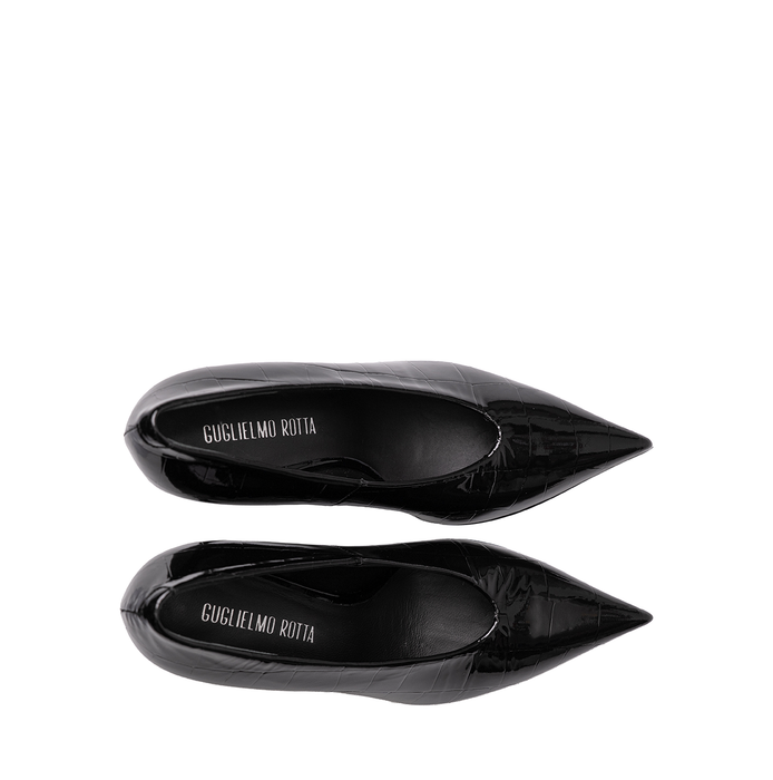 Guglielmo Rotta Aisha Black Leather Heels - DOLITA